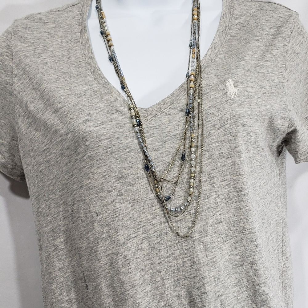 🍋Gray polo tee